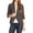 Charcoal, variant on Women's Casual Office Wear Open Draped Front 3/4 Sleeves Basic Solid Blazer Jacket S-3XL