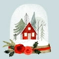 thumbnail image 2 of Barnes, Victoria 15x15 White Modern Wood Framed Museum Art Print Titled - Snow Globe Village I, 2 of 4