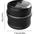 thumbnail image 2 of car ashtray, easy clean detachable ashtray with led light, with flip cover, self extinguishing ashtray for outdoor camping, 2 of 5