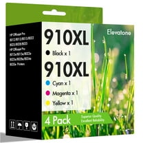 910 910XL Ink Cartridges Compatible for HP 910XL 910 4 Pack for OfficeJet Pro 8020 8025 8028 8035 8010 8022 8015 8018 Printer (Black, Cyan, Magenta, Yellow)