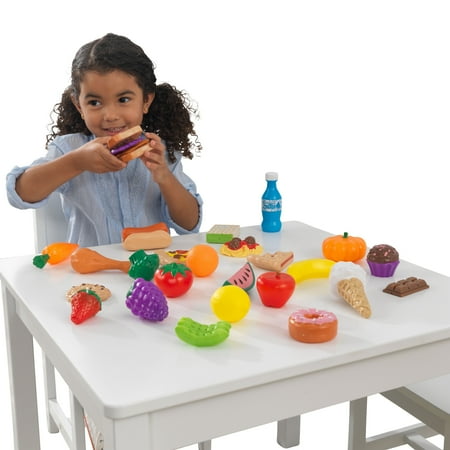 KidKraft 30-Piece Plastic Play Food Set, Fruits, Veggies, Sweets and More, Use with Play (Best Play Food Sets)