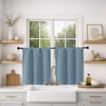 thumbnail image 2 of MKHILL Vela Mineral Short Blackout Curtains 24 Inch Length 2 Panels, Room Darkening Thermal Insulated Rod Pocket Small Tier Curtains for Kitchen Bathroom Camper RV, Each 30"W x 24"L, Mineral, 2 of 10