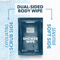 thumbnail image 4 of Super Fresh FunkBlock Shower Wipes - Large Body Wipes for Hygiene, Camping Wipes, Gym & Travel. No Rinse Bathing Wipes with Aloe & Vitamin E. Unscented. Bag of (20) Individually Wrapped Wipes, 4 of 8