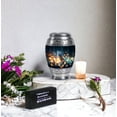 thumbnail image 6 of Owl Cremation Urns For Adult Brother, Blue Keepsake Memorial Urn For Mom Ashes, Decorative Small Urns For Adult Male And Female, Blue Urn For Husband And Wife Ashes Size, 3 Inch, 6 of 7