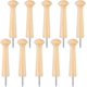 thumbnail image 1 of 10pcs Wood Wall Hooks: 3.8in Decorative Pegs Hanger - Natural Unfinished Hooks for Coats Hats & Towels - Farmhouse Entryway & Bathroom Organizer, 1 of 3