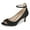 Black, variant on Women Sexy Peep Toe Elegant Kitten Low Heel Sandals Trendy Ankle Unique Buckle Straps Pumps Party Shoes Size 11 Red