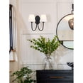thumbnail image 5 of JUN-10322-BF Crystorama Lighting Juno - 2 Light Wall Mount-13 Inches Tall and 15 Inches Wide-Black Forged Finish, 5 of 16