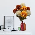 thumbnail image 5 of (2 pack) Mainstays 20in Indoor Artificial Flower Bush, Mums, Cream and Orange Colors., 5 of 6