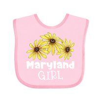 Inktastic Maryland Girl Black Eyed Susans Flowers Girls Baby Bib