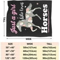 thumbnail image 4 of Girl Loves Horses Blanket Soft Blankets and Throws Flannel Cozy Lightweight Quilt Gift Perfect for Bed Sofa Couch-40 x30 Extra Small for Pets, 4 of 6