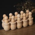 thumbnail image 3 of 10 Unids People Nesting Set Muñecas Peg de Madera Artes Inacabadas Pintura DIY Mancha Kid's Part Meterk Marioneta, 3 of 7