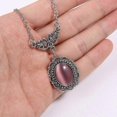 thumbnail image 4 of Collar gótico de Halloween Yashi con forma de murciélago y piedra preciosa de cristal violeta, 4 of 4