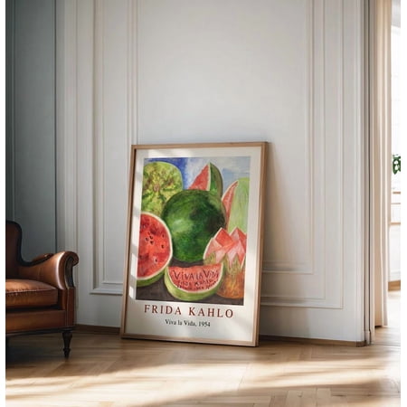 Rare Frida Kahlo Viva La Vida Print, Vintage Frida Kahlo Print, Frida Kahlo Poster, Frida Kahlo Exhibition print Decor Size 24x36 Unframed Poster