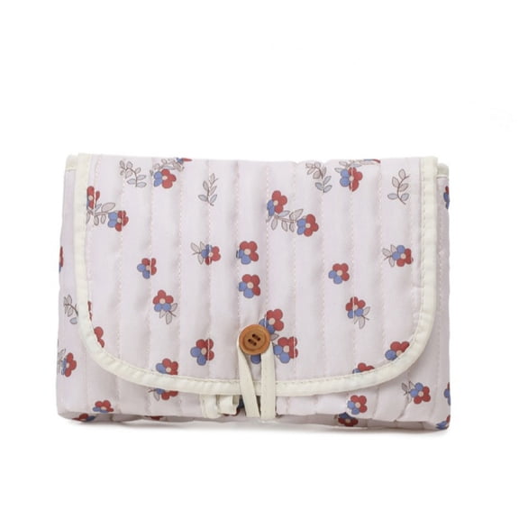 Floral Cotton Quilted Portable Diaper Changing Mat, Newborn Baby Gift (style3)