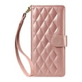 thumbnail image 6 of Crossbody Wallet Case for Samsung Galaxy Z Fold 3, Credit Card Slots Elegant PU Leather Magnetic Closure Shoulder Strap Purse Phone Case Flip Stand Full Body Protection Cover for Women Girls, Rosegold, 6 of 8