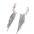 thumbnail image 6 of Sunyuer 2PCS Tassel Zircon Earrings and Ear Cuffs - No Piercing Flower Climber Wrap Around Earrings - Fairy Ear Clip Jewelry Gifts, 6 of 7