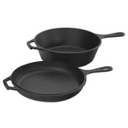 Lodge LCC3 Pre-Seasoned Cast Iron Skillet/Fryer/Dutch Oven Combo Cooker, 3.2 Qt