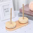 thumbnail image 4 of Yarn Holder Solid Wood Bobbin Cupcake Spindle Storage Winder Stand High Quality Fiber Crocheting Tool Kit Sewing Thread Big Base, 4 of 6