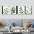 thumbnail image 2 of PixonSign Framed Wall Art, Green Pastel Forest Fern Leaf Posters, Set of 4 Collage Nature Garden Wall Decor Prints, Nature Wilderness Adhesive Canvas Wall Décor, Classic Artwork - 11"x14" Black, 2 of 5