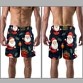 thumbnail image 3 of luoweisi Men's Beach Shorts Quick Dry Swim Trunks with Mesh Lining Christmas Santa Claus XL, 3 of 5
