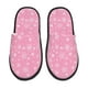 thumbnail image 1 of Fotbe Snowflake pink backgrounds Pantuflas Peludas para Mujer con Estampado, Zapatillas de Peluche, Zapatos de Invierno para Casa, Uso Interior y Exterior-Medium, 1 of 8