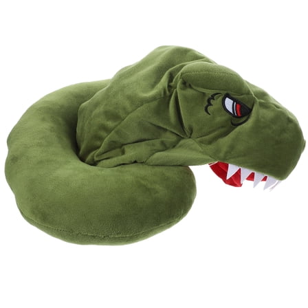 Milisten Green Hooded Neck Pillow Plush Travel Pillow for Sleeping, Neck Support and Comfort on Planes, Cars, and Office