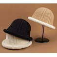 thumbnail image 5 of CoCopeaunt Women Knit Bucket Hat Trendy Fluffy Winter Cozy Wool Plush Girls Students Domed Fisherman Cap, 5 of 6