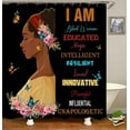 4PCS African American Shower Curtain Set, Positive Inspirational Afro