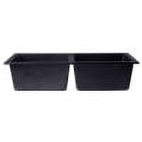 ALFI brand AB3420UM-BLA Black 34" Undermount Double Bowl Granite Composite Kitchen Sink