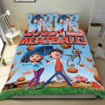 thumbnail image 1 of Lluvia de Hamburguesas Conjunto de sábanas temático, trío de piezas, cómodo y amigable con la piel, diseño único, regalo de decoración para el hogar para familiares, amigos y fans, 90 cm * 190 cm, 1 of 6