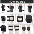 thumbnail image 3 of kkbbma under $5 4Pcs KidsProtective Gear, 6 in 1KidsProtective Gear,ChildrenKnee Elbow Wrist Pads, Roller Skating Skateboard Safety Set, Multi Sport Impact Protection, 3 of 9