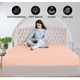 thumbnail image 4 of Twin Size 1-Piece Fitted Sheet – 800 Thread Count, 100% Egyptian Cotton, White Stripe Pattern, 30-Inch Deep Pocket Soft & Breathable, 4 of 5