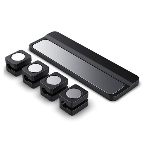 Clips Magnéticos para Cables, Soporte Ajustable y Suave para Cables Debajo del Escritorio, Organizador de Cables.