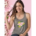 thumbnail image 2 of Mothers Day Flower Garland Racerback Tank Women -Image by Shutterstock, Female XX-Large, 2 of 4
