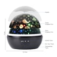 thumbnail image 4 of LED Projector Lamp, Starry Sky Baby Night Light 2 in 1 Ocean Projector & Stars Bedside Lamp 360 ° Degree Rotation Projection Lamp 8-Color Change Perfect for Kids Bedroom, 4 of 7