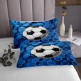 thumbnail image 3 of Erosebridal Football Coverlet Set King,Geometric Hexagon Bedding Set,Sport Decor,3-Piece, 3 of 5