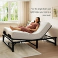 thumbnail image 3 of Feonase Power Adjustable Queen Bed Frame, Ergonomic Electric Bed with Independent Head and Foot Incline, Zero Gravity Mode, Long Wired Remote, Sturdy & Easy Assembly, 3 of 7