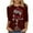 Wine, variant on Kaemgyyd Christmas Shirts for Women Soft Cozy Print Pajamas Tee Crew Neck 3/4 Sleeve Casual Trendy Tops