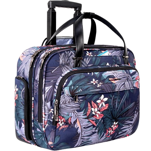VANKEAN Étui Roulant pour Ordinateur Portable pour Femmes, Sac de Voyage Roulant Haut de Gamme Convient aux Ordinateurs Portables jusqu'à 15,6 Pouces Mallette de Cabine Imperméable Sacs d'Ordinateur pour la Nuit