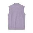 thumbnail image 7 of Mens Plain Sweater Vests V Neck Sleeveless Cardigan Vest Knitwear, 7 of 7