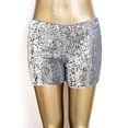 thumbnail image 5 of Mifsaly Sequin Micro Shorts Women Low Waist Elastic Rave Carnival Y2K Sparkly Glitter Mini Shorts Stretchy Party Night Out Clubwear Festival Mardi Gras Sequin Shorts Outfits, 5 of 8