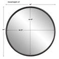 thumbnail image 3 of Uttermost 09737 Dawsyn 44" Round Large Modern Industrial Vanity Bathroom Wall Mirror -, 3 of 3