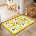 thumbnail image 3 of Yellow Lemon Area Rugs 2x3ft Floral Leaf Summer Fruit Farmhouse Pastoral Floor Rug&nbsp;Non Slip Low Pile Ultra Soft Throw Carpet for Entryway Indoor Entrance Kitchen Bathroom, 3 of 9