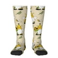 thumbnail image 2 of Lsque Gnomes Bees And Sunflowers Printed Crew Socks Men's Women's LightWeight Thin Casual Calf Socks ,Knee High Socks,Cotton Socks, 2 of 9