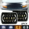 thumbnail image 2 of 2x 7x6" LED Headlight High/Low Beam Halo DRL for GMC Savana 1500 2500 3500 Safari Van, 2 of 16