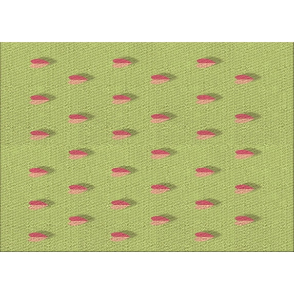 Ahgly Company Indoor Rectangle Patterned Chameleon Green Area Rugs, 7' x 9'