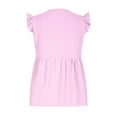 thumbnail image 3 of tklpehg Womens Tank Tops Summer V-Neck Pleated Elegant Shirt Sleeveless Tee Shirt Vintage Solid Color Lightweight Loose Blouses Going Out Tops Casual Blouses (Pink,M), 3 of 8