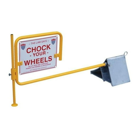 Vestil CWS-13 Aluminum Wheel Chock with Flag