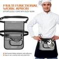 thumbnail image 6 of OULII Waitress Waist Apron Grey with Multipocket Design for Restaurant Staff 1Set, 6 of 7