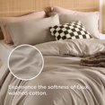 thumbnail image 4 of Juego de ropa de cama Bedsure Queen, 5 piezas, edredón de color camel claro, 4 of 9